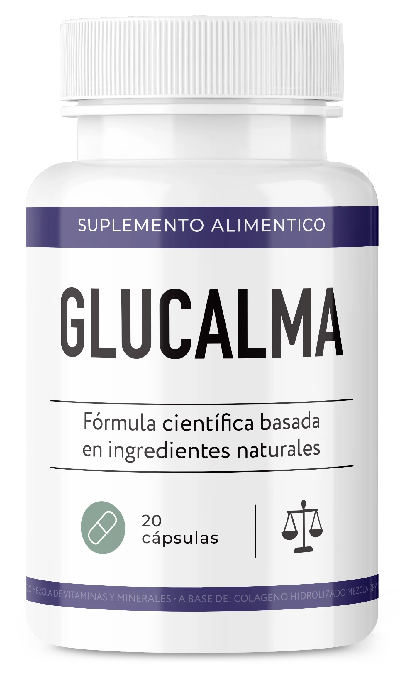 Glucalma — 20 cápsulas naturales para el control de la glucosa